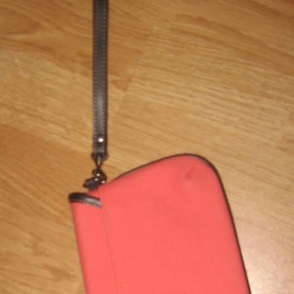 Ann Taylor LOFT Canvas Wristlet‎ Wallet Coral Color